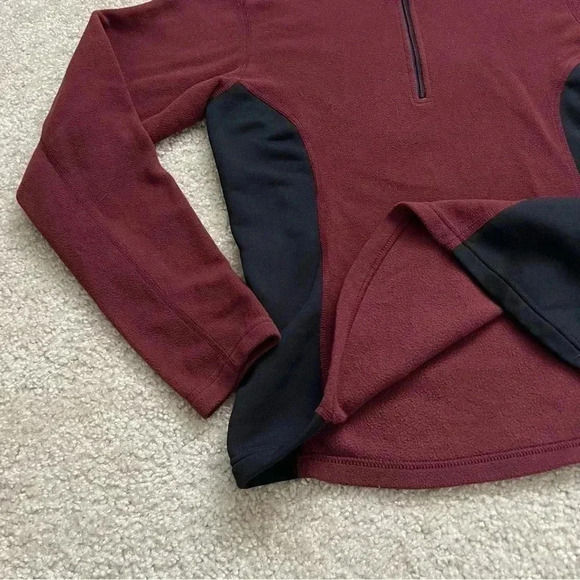 The North Face Woman 1/4 Zip Polartec Fleece Pullover Sweater Maroon Size Medium - Picture 10 of 15